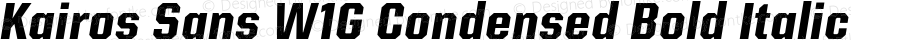 Kairos Sans W1G Condensed Bold Italic