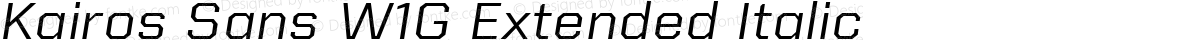 Kairos Sans W1G Extended Italic
