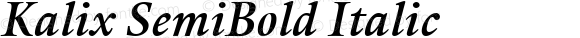 Kalix SemiBold Italic