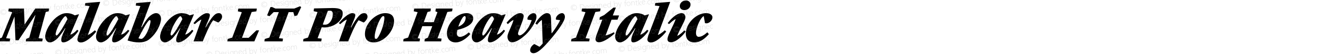 MalabarLTPro-HeavyItalic