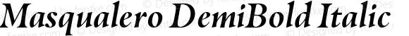 Masqualero DemiBold Italic