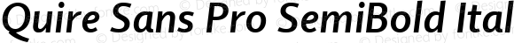 Quire Sans Pro SemiBold Italic