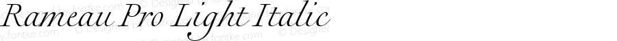 Rameau Pro Light Italic