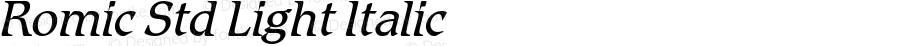 Romic Std Light Italic