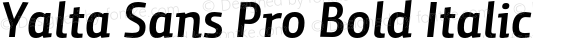 Yalta Sans Pro Bold Italic