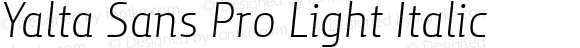 Yalta Sans Pro Light Italic