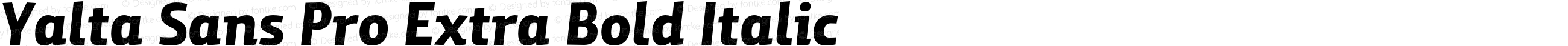 Yalta Sans Pro Extra Bold Italic