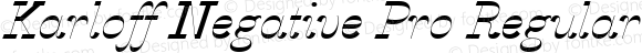 Karloff Negative Pro Regular Italic