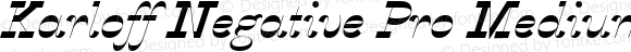 Karloff Negative Pro Medium Italic