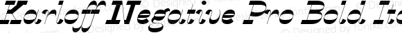Karloff Negative Pro Bold Italic Version 1.0