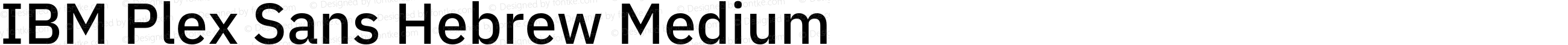 IBM Plex Sans Hebrew Medium
