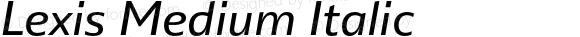 Lexis Medium Italic