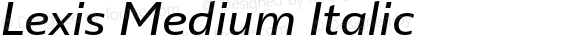 Lexis Medium Italic