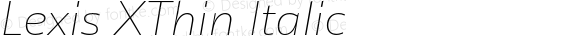 Lexis XThin Italic