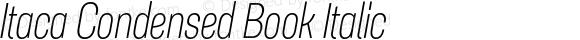 Itaca Condensed Book Italic