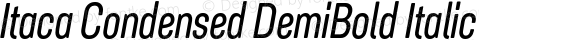 Itaca Condensed DemiBold Italic