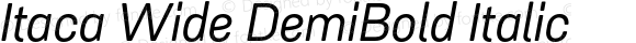 Itaca Wide DemiBold Italic