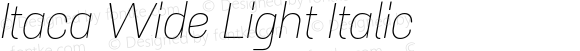 Itaca Wide Light Italic