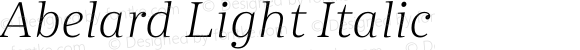 Abelard Light Italic