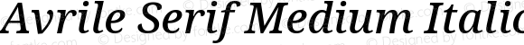 Avrile Serif Medium Italic
