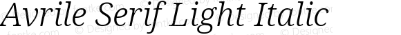Avrile Serif Light Italic