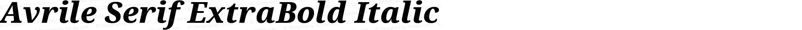 Avrile Serif ExtraBold Italic