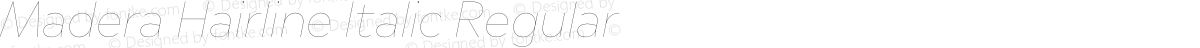 Madera Hairline Italic Regular