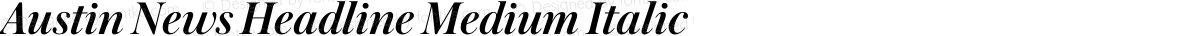 Austin News Headline Medium Italic