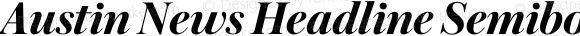 Austin News Headline Semibold Italic