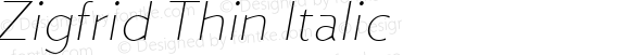 Zigfrid Thin Italic