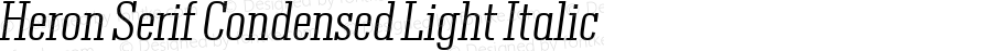 Heron Serif Condensed Light Italic