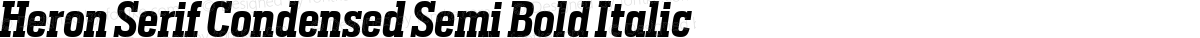 Heron Serif Condensed Semi Bold Italic