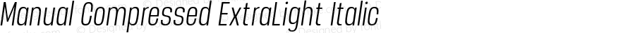 Manual Compressed ExtraLight Italic