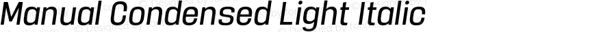 Manual Condensed Light Italic