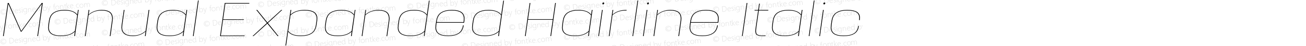 Manual Expanded Hairline Italic