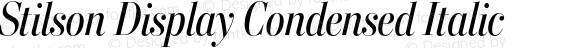 Stilson Display Condensed Italic