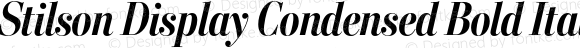 Stilson Display Condensed Bold Italic