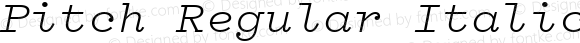 Pitch Regular Italic