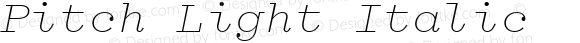 Pitch Light Italic