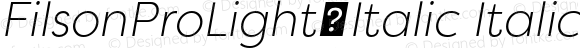 FilsonProLightItalic-Italic