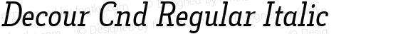 Decour Cnd Regular Italic