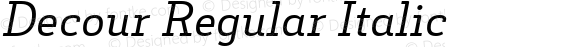 Decour Regular Italic