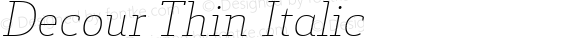 Decour Thin Italic