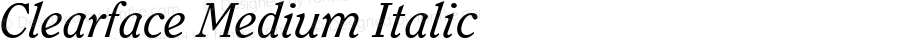 ITC Clearface Regular Italic