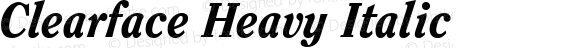 Clearface Heavy Italic