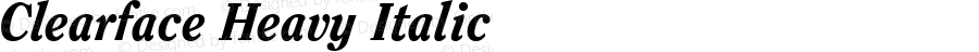 ITC Clearface Heavy Italic