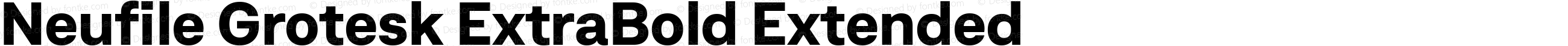 Neufile Grotesk ExtBd Ext