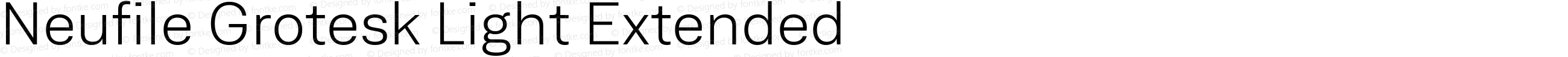 Neufile Grotesk Light Extended