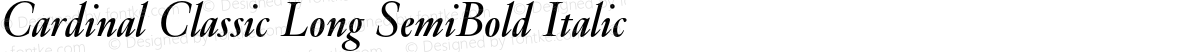 Cardinal Classic Long SemiBold Italic