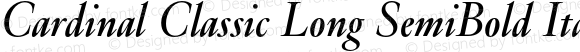 Cardinal Classic Long SemiBold Italic